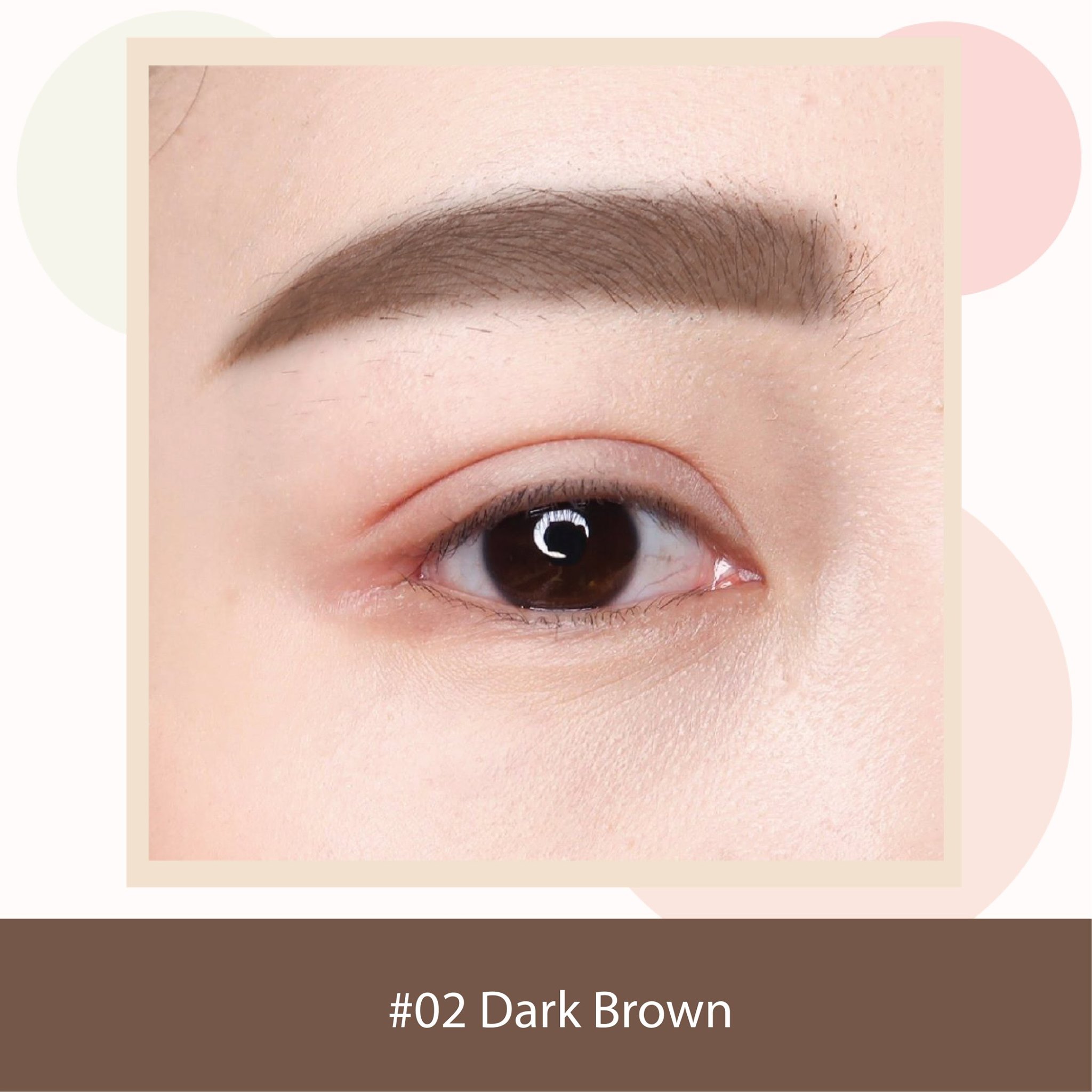 Mille 6D Slim Brow Pencil Waterproof #02 DARK BROWN 0.05 g ดินสอเขียนคิ้วรุ่นสลิม